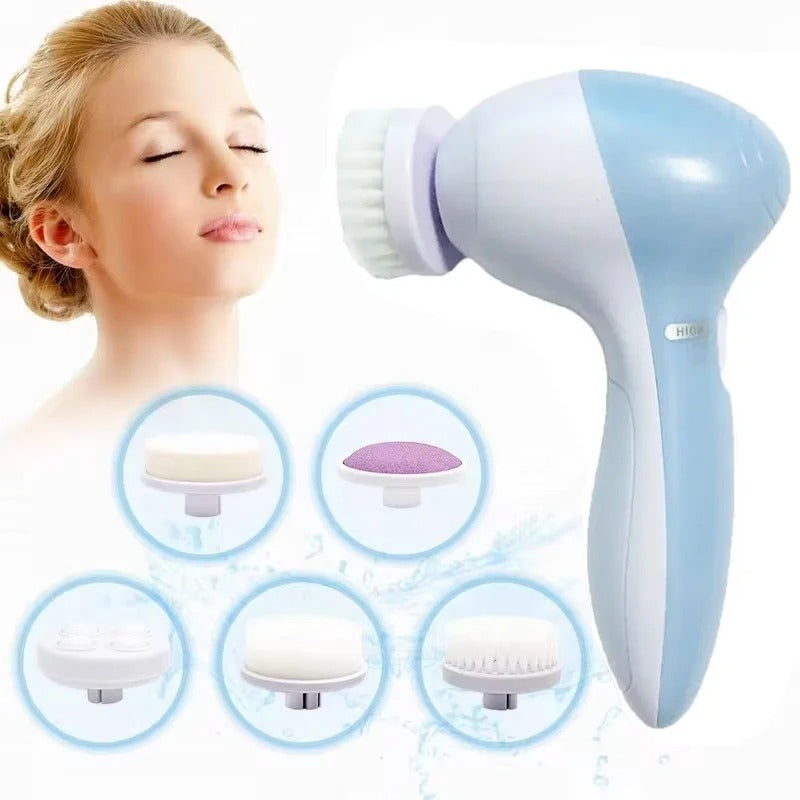 Electric 5 IN 1 Electric Facial Cleaner Brush Wash Machine Spa Skin Care Massage