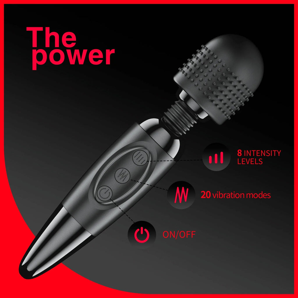 Portable Electric Massager Stick Suitable for Neck, Foot, Head and Back Health Massage Gun