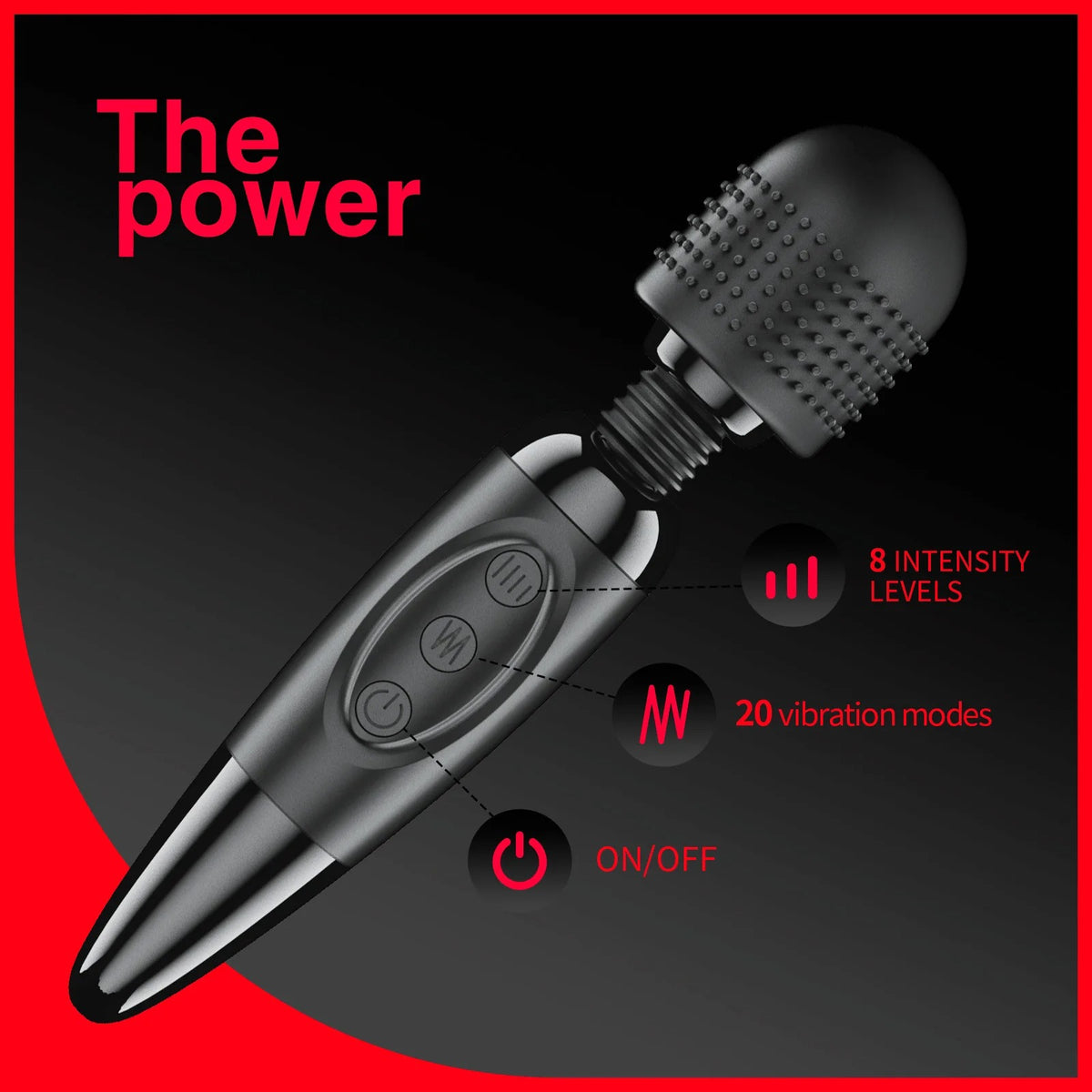 Portable Electric Massager Stick Suitable for Neck, Foot, Head and Back Health Massage Gun