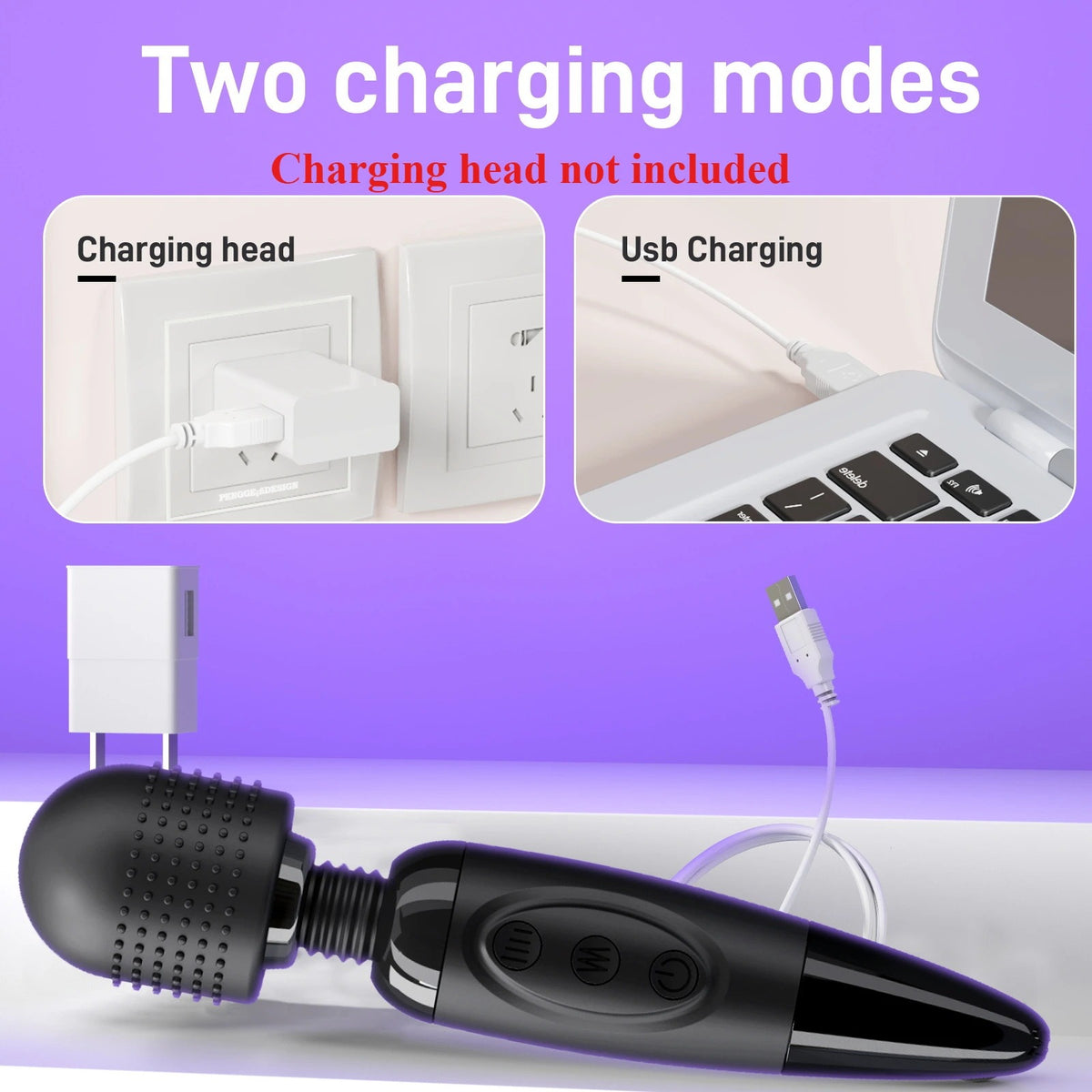 Portable Electric Massager Stick Suitable for Neck, Foot, Head and Back Health Massage Gun