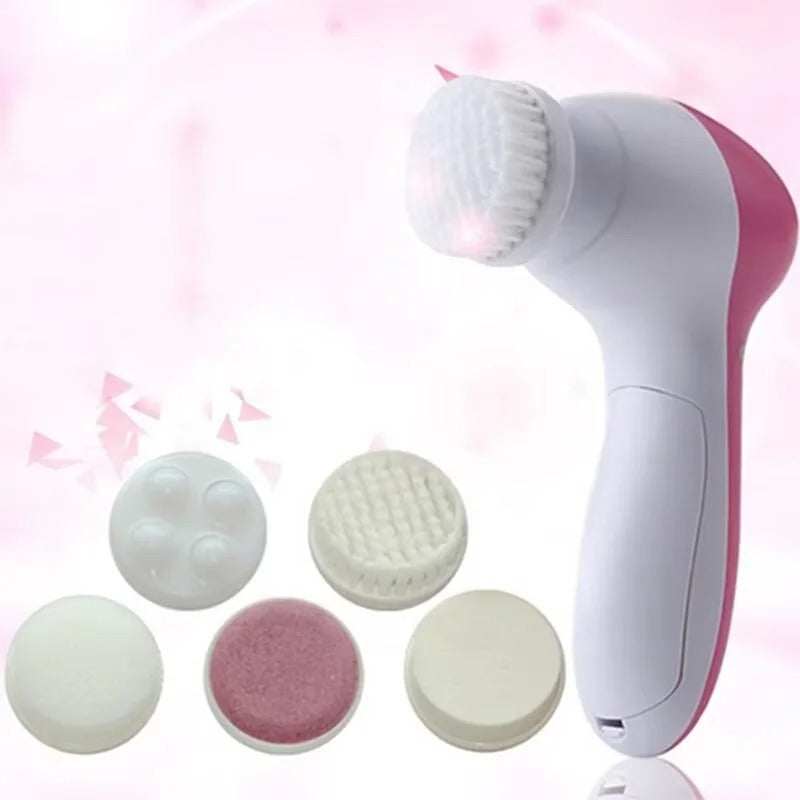 Electric 5 IN 1 Electric Facial Cleaner Brush Wash Machine Spa Skin Care Massage