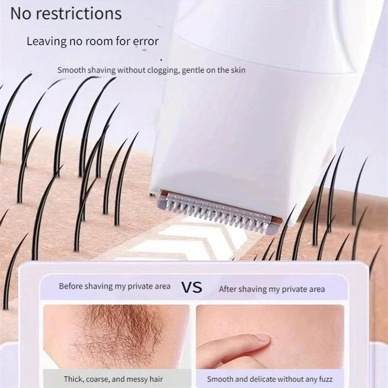 Electric Hair Trimmers for Women Waterproof Razor Painless Private Body Hair Removal