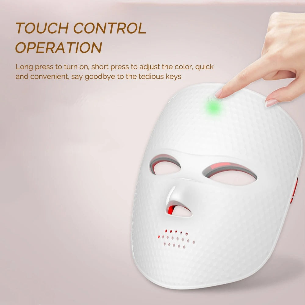 Wireless Rejuvenation LED Mask 7 Color LED Face Mask Photon Skin Firming Anti Aging  Beauty Mask Machine