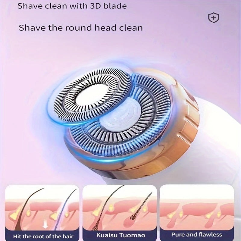 Electric Hair Trimmers for Women Waterproof Razor Painless Private Body Hair Removal
