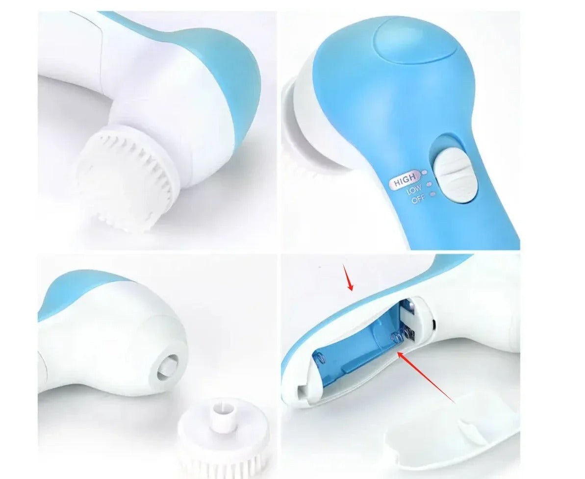 Electric 5 IN 1 Electric Facial Cleaner Brush Wash Machine Spa Skin Care Massage