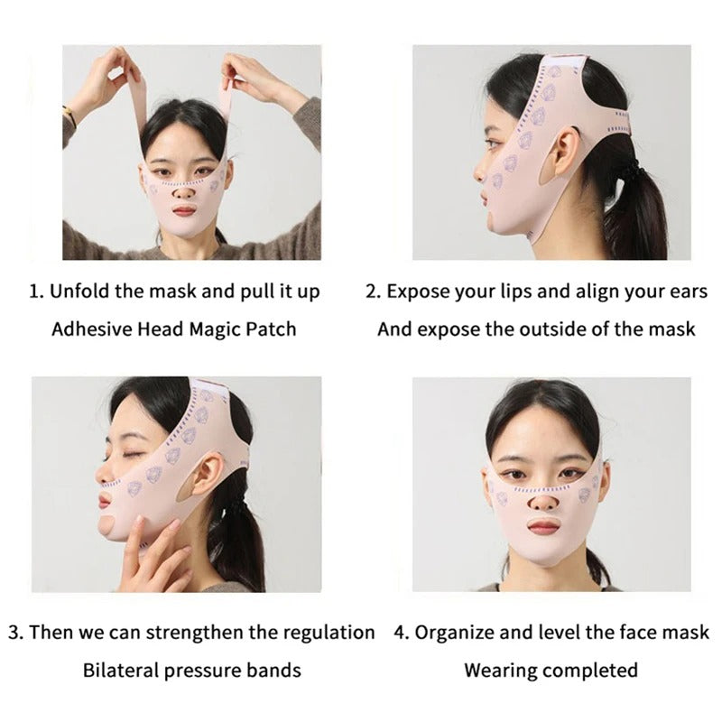 V Line Face Lift Bandage, Adjustable Lifting Belt Facial Mask Tool for Women