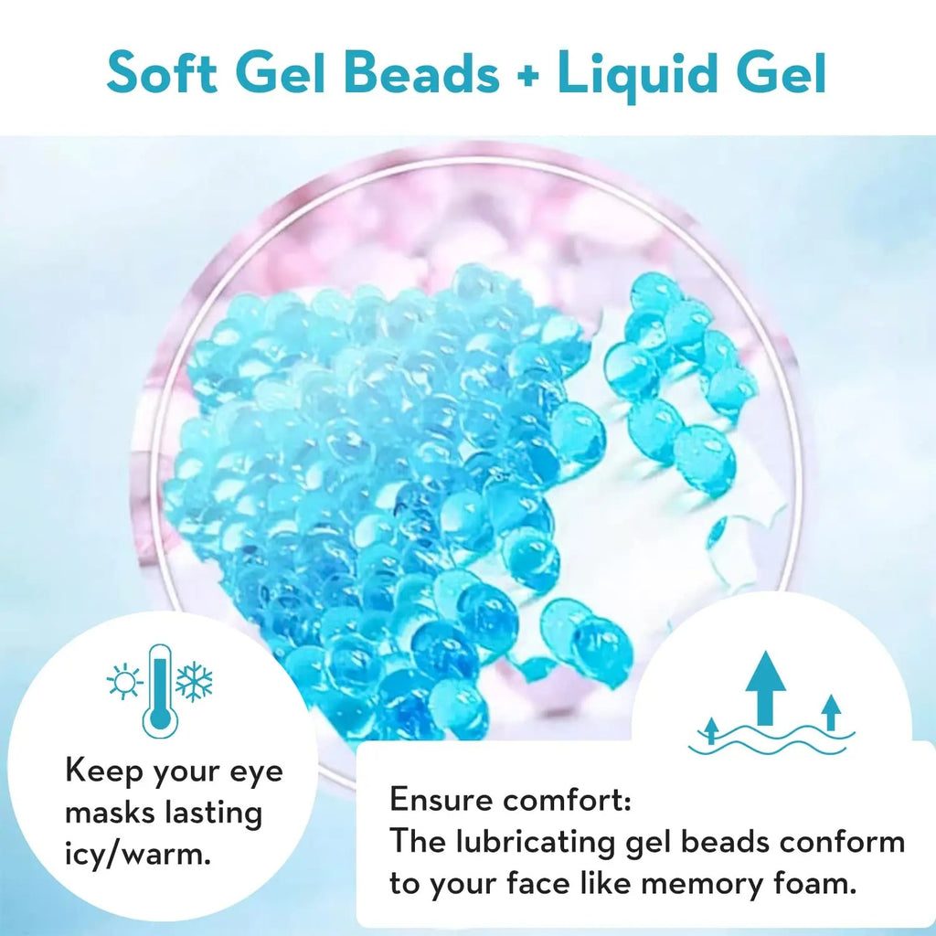 Reusable Gel Cooling Eye Mask for Puffy Eyes, Migraine Relief, and Eye Fatigue