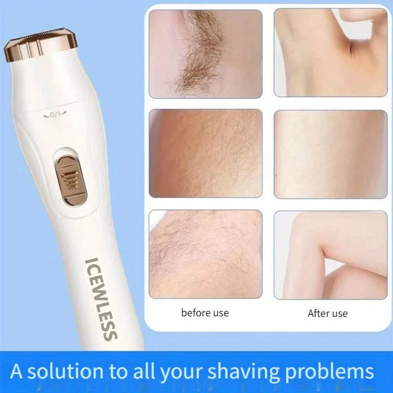 Electric Hair Trimmers for Women Waterproof Razor Painless Private Body Hair Removal