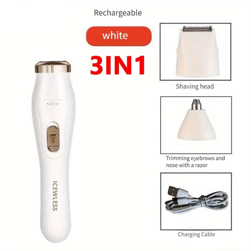 Electric Hair Trimmers for Women Waterproof Razor Painless Private Body Hair Removal