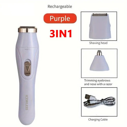 Electric Hair Trimmers for Women Waterproof Razor Painless Private Body Hair Removal